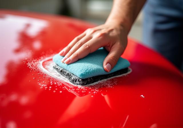 Auto lak bescherming aanbrengen